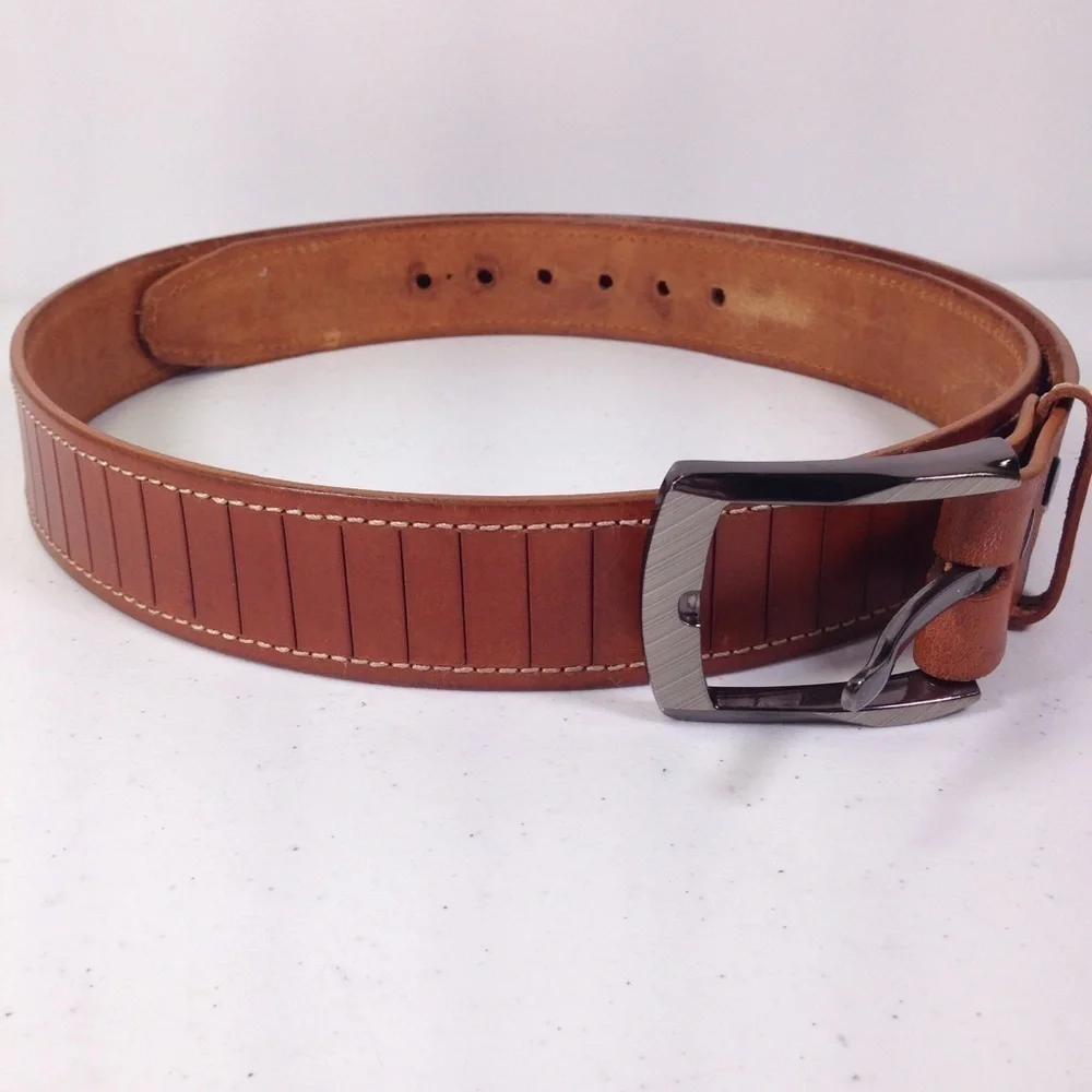 VINTAGE Monda Leather Bikers Belt Size 40